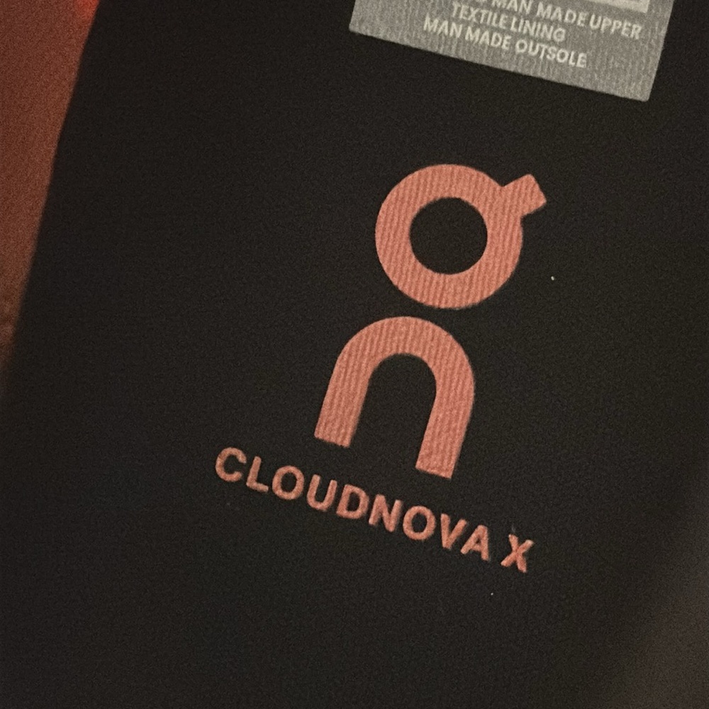 On Running Cloudnova x canyon salmon Coral and Black Athletic Shoes - Picture 9 of 9